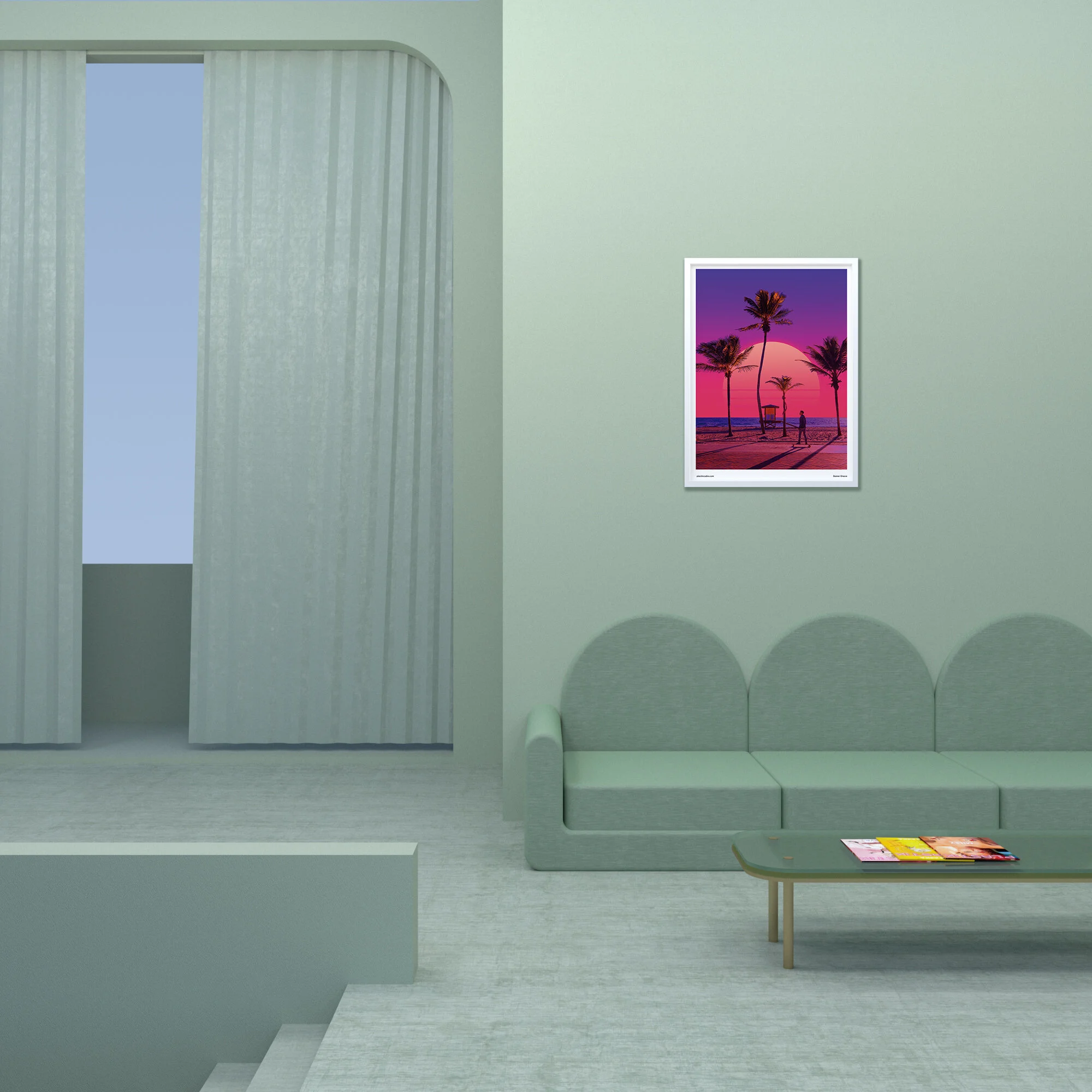 vaporwave sunset - print by danner orozco — Plastik Magazine